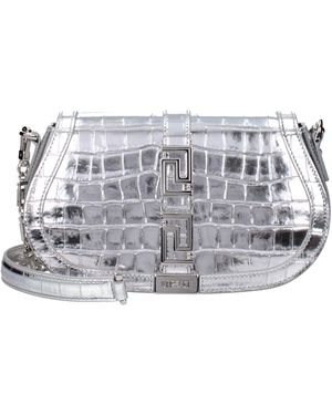 Versace Leather Shoulder Bag - Grey