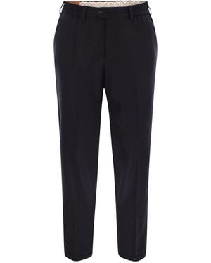 PT Torino The Rebel Wool And Cashmere Trousers - Blue