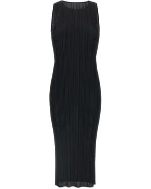 Pleats Please Issey Miyake Basics Midi Dress - Black
