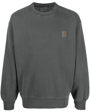 Carhartt Sweater Met Logopatch - Grijs