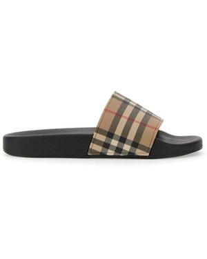 Burberry Luxe Sandal Slide - Natural