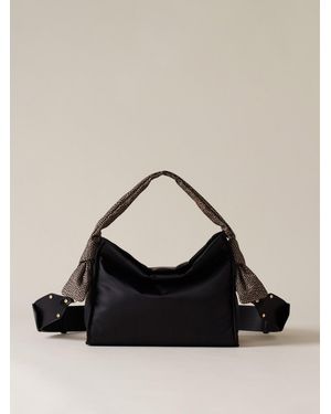 Borbonese Borsa Hobo S. CONNECTICUT - Negro