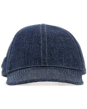 Prada Denim Solid Baseball Hat - Blue