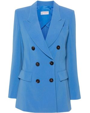 Alberto Biani Doppelreihiger Blazer Aus Krepp - Blau