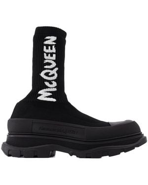 McQueen Sock Boots - Black