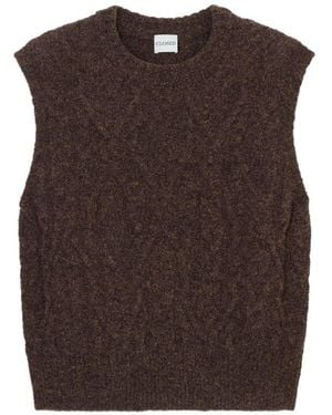 Closed Crew Neck Sleeveless - Brown