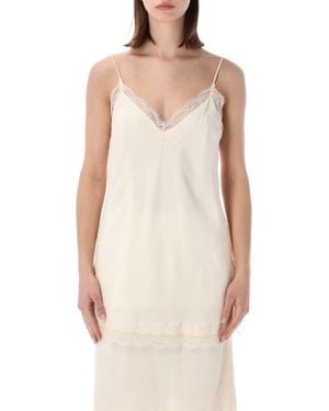 Rohe V-Neck Silk Lace Top - White