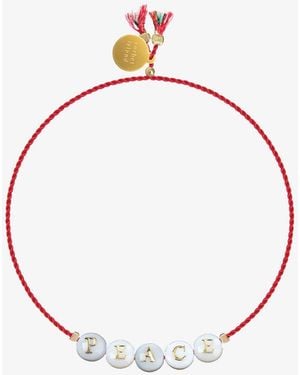 Sorbet Island Shell Bracelet With Glass Pearls - White