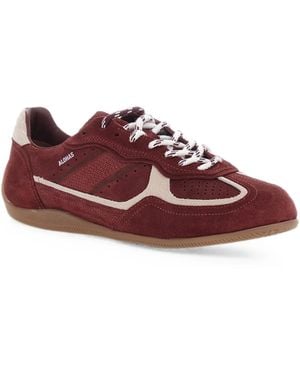 Alohas Tb.91 Suede Burgundy Leather Trainers - Purple