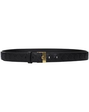 Bottega Veneta Leather Belt - Black