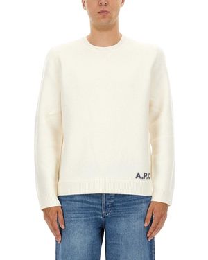 A.P.C. Premium Leather Slip-On Trainers For - White