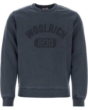 Woolrich Denim Blauw Katoenen Sweatshirt