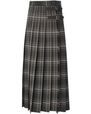 Weekend by Maxmara Prisma Tartan Skirt - Grey
