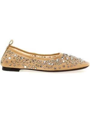 Tory Burch 'Crystal' Ballet Flats - Natural