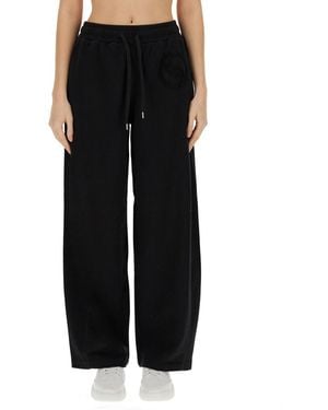 Stella McCartney Relaxed Jogging Trousers With Adjustable Drawstring Waist - Black