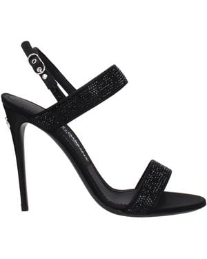 Dolce & Gabbana Sandalen Kim Women Satin Black - Zwart