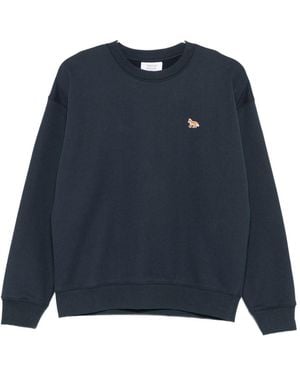 Maison Kitsuné Maison Kitsune 'baby Fox Cotton Sweatshirt - Blauw