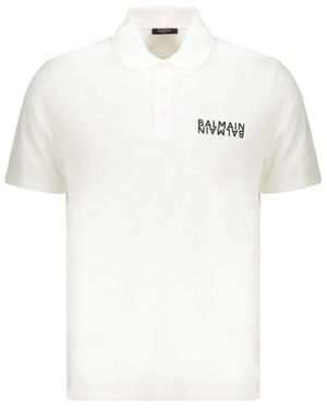 Balmain Poloshirt aus -Baumwolle - Weiß