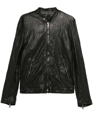 Dolce & Gabbana Lambskin Zip-Up Jacket - Black