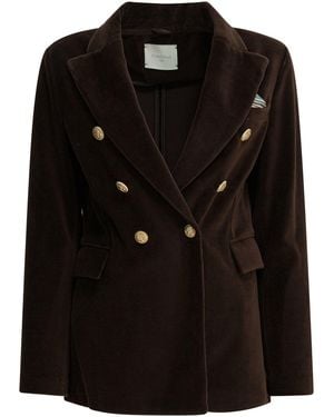Circolo 1901 Cotton Double-Breasted Jacket - Black