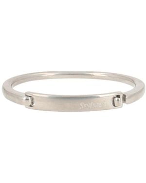 Saint Laurent Bracciale Con Logo - White