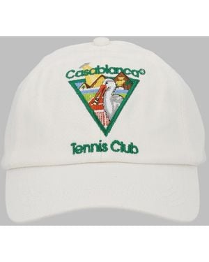 CASABLANCA Baseball Cap With Patch Cotton Hat - White