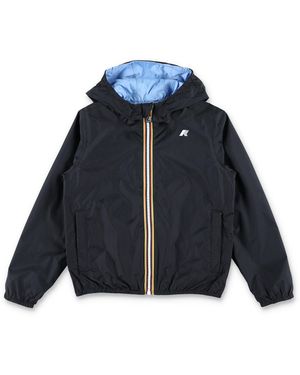 K-Way Reversible Mini Jacket With Double-Face Design - Blue