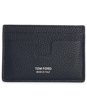 Tom Ford Tarjetero Lear negro - Azul