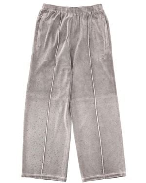 T By Alexander Wang Alexanderwang. T Crystal Hotfix Mid-Rise Terry Sweatpant - Grey