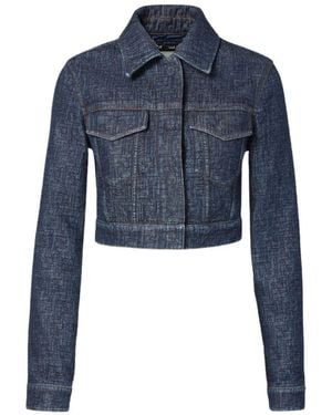 Fendi Denim Cotton Jacket - Blue