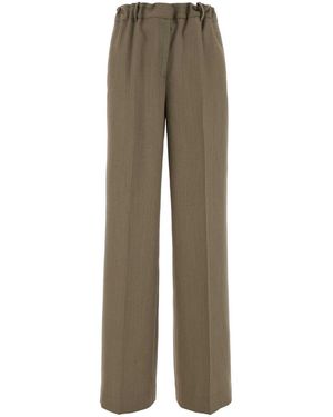 Calvin Klein Fernanda Wool-Blend Trousers - Natural