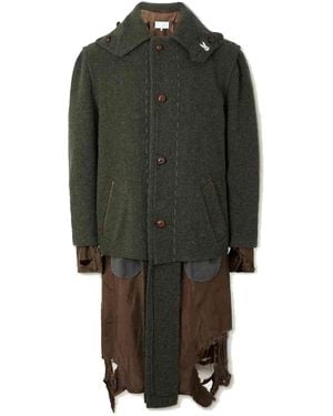 Maison Margiela Destruida Mira abrigo - Verde