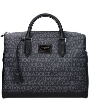 Dolce & Gabbana Arbeiten Taschen Männer Stoff grau/schwarz