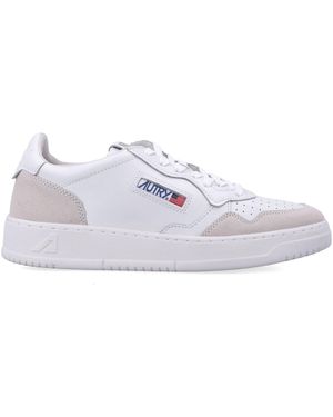 Autry Leather & Suede Trainers - White