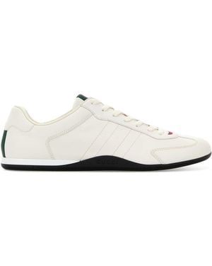 Gucci Leather Shift Trainers - White