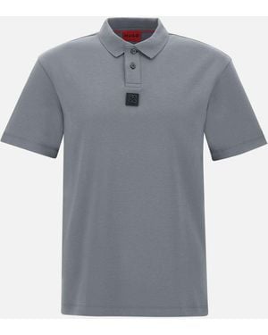 HUGO Deabono Cotton Polo - Grey