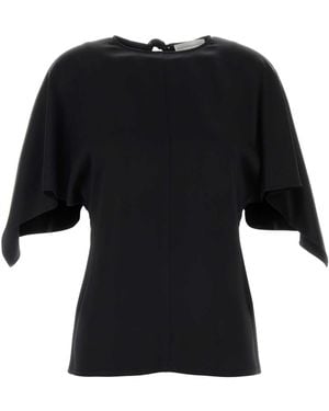 Stella McCartney Solid Round Neck Top - Black