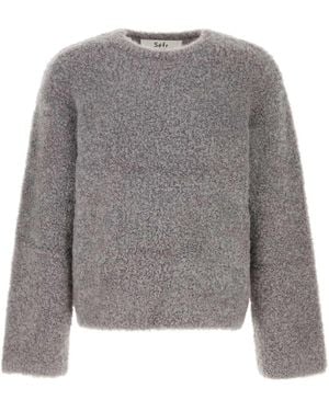 Séfr Stretch Mohair Blend Jermaine Jumper - Grey