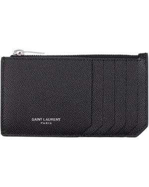 Saint Laurent Wallet With Skin - Black