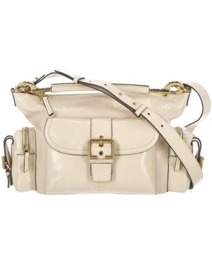 Chloé Beige Buffalo Lederkameratasche - Natur