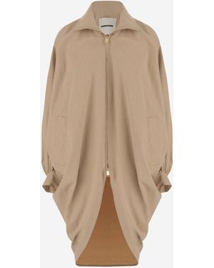 DARKPARK Chaqueta de algodón y lyocell con bajo redondeado de - Neutro