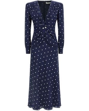 Alessandra Rich Polka Dot Dress - Blauw