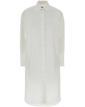 Jil Sander Poplin Shirt Dress - White