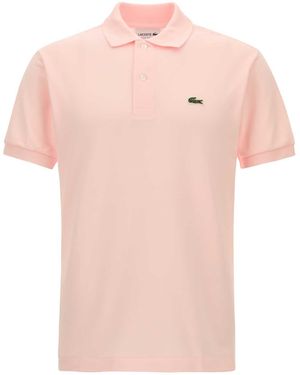 Lacoste Pastel Piquet Polo Shirt - Pink