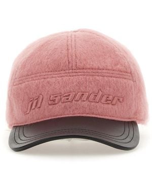 Jil Sander Wool Blend Baseball Cap For - Pink