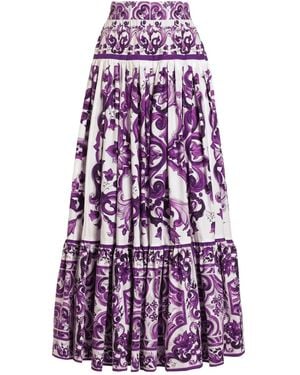 Dolce & Gabbana Maxi Rok Dg - Paars