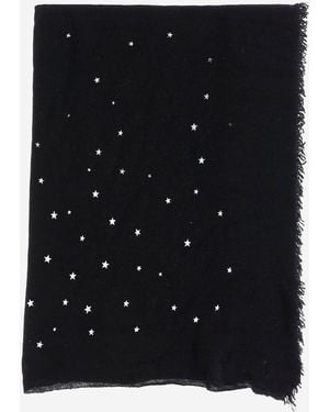 Faliero Sarti Cashmere Blend Star Scarf - Zwart