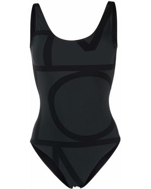 TOTEME Monogram Swimsuit - Black