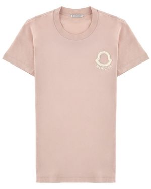 Moncler Logo Crew Neck T-Shirt - Pink