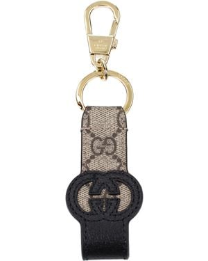 Gucci Portachiavi Uomo Pelle Nero - Metallic